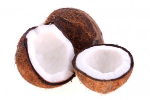 noix de coco coupée en deux