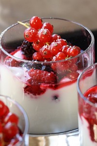 fromage blanc et fruits rouges